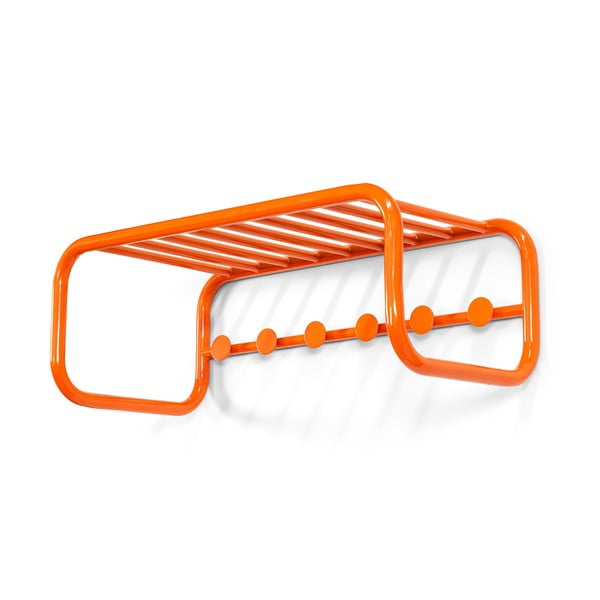 Oranžen kovinski stenski obešalnik s polico 72 cm Retro – Spinder Design-image-2