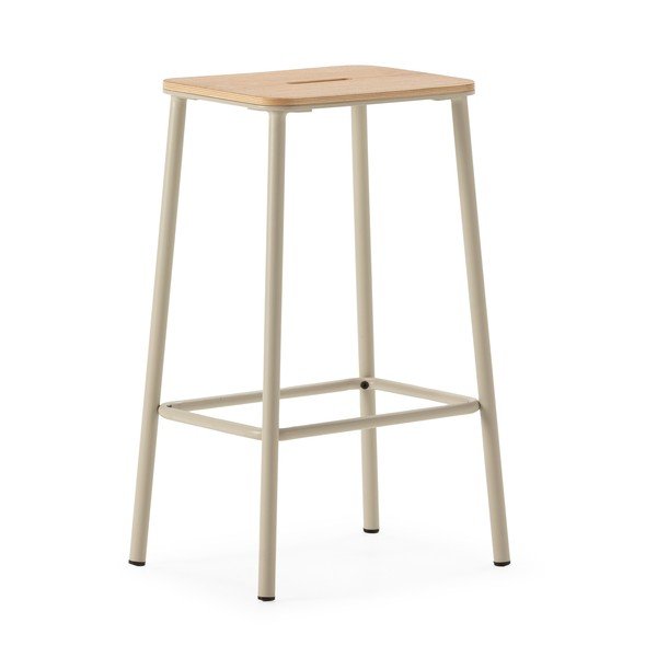 Kremno beli barski stoli v kompletu 2 ks (višina sedeža 65 cm) Abba – Marckeric