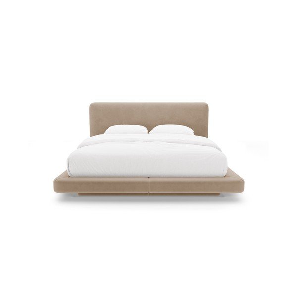 Svetlo rjava oblazinjena zakonska postelja 140x200 cm Linea – Micadoni -image-3