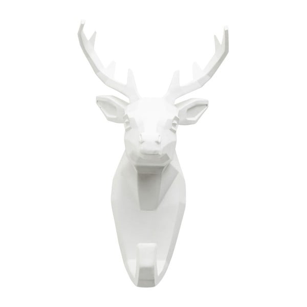 Beli jekleni stenski obešalnik Kare Design Deer