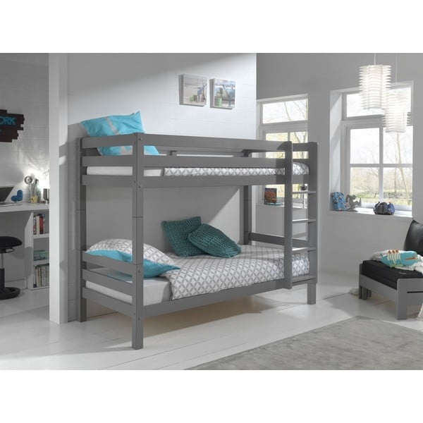 Siva pograd otroška postelja 90x200 cm PINO – Vipack-image-1