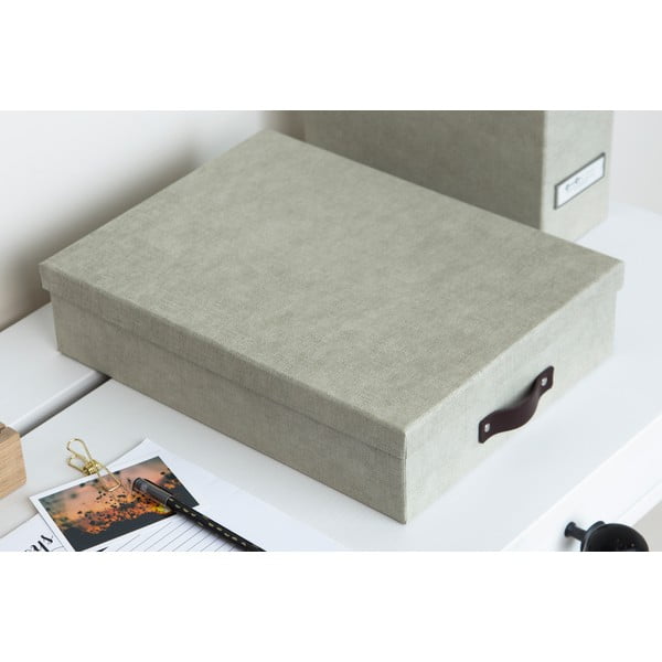 Bež škatla za shranjevanje Bigso Box of Sweden Oskar-image-1