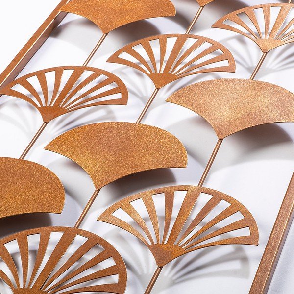 Kovinska stenska dekoracija 32x90 cm Gingko – Wallity-image-4