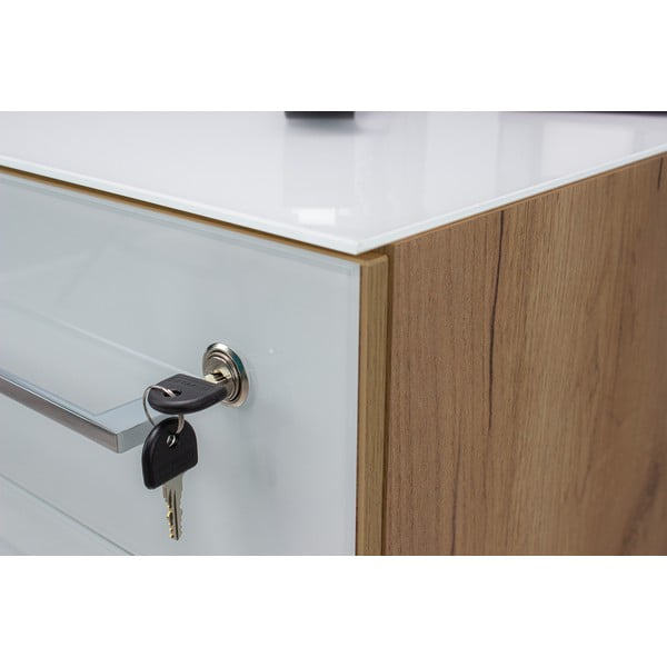 Bela omara v hrastovem dekorju 40x55 cm Monteria - Germania-image-1