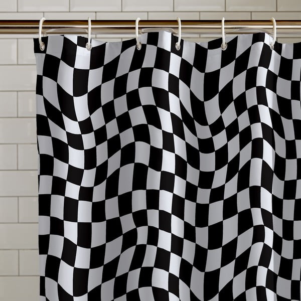 Zavesa za tuš 180x180 cm Checkerboard – Catherine Lansfield