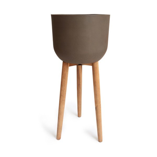 Rjav cvetlični lonček Kave Home Stahl, višina 86 cm-image-2