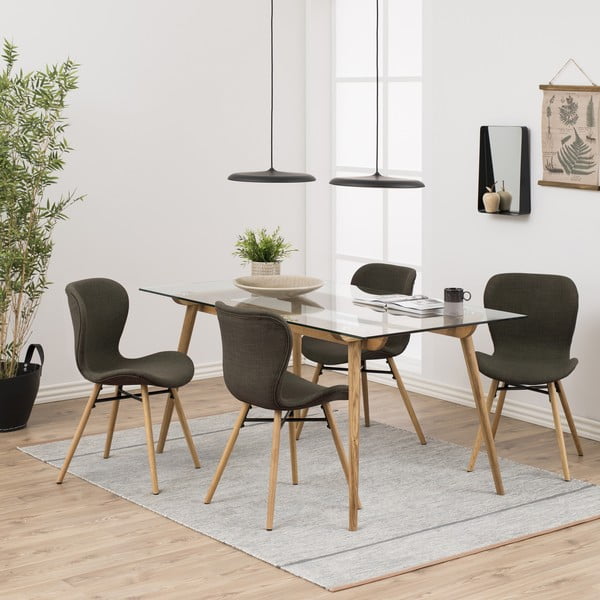 Zeleni oblazinjeni jedilni stoli v kompletu 2 ks Batilda – Actona-image-1