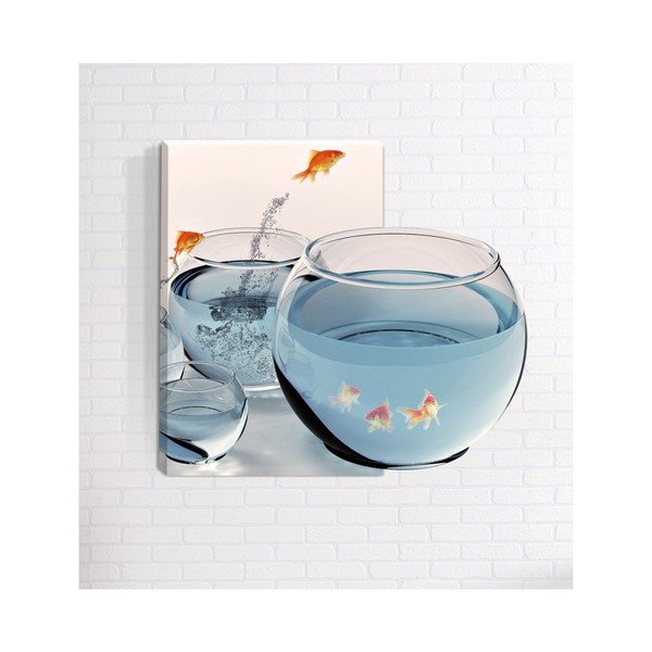 3D stenska slika Mosticx Fish, 40 x 60 cm