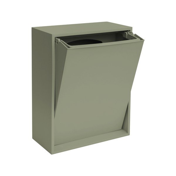 Prašno zelen koš za smeti za ločevanje odpadkov/stenski iz reciklirane plastike Recycling Box – ReCollector