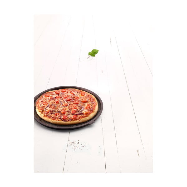 Rjava okrogla silikonska podloga za pico Lékué Pizza, ⌀ 36 cm-image-1