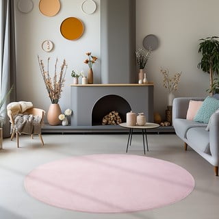 Rožnata pralna okrogla preproga ø 200 cm Sky – Ayyildiz Carpets