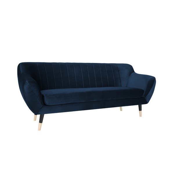 Temno modra zofa s črnimi nogami Mazzini Sofas Benito, 188 cm-image-2