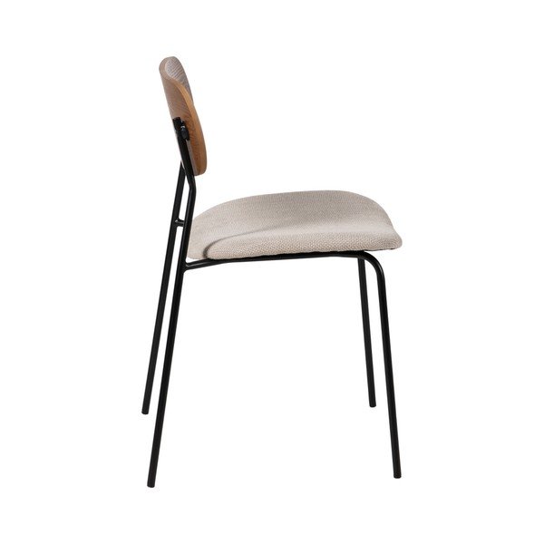 Rjavo-kremno beli jedilni stoli v kompletu 4 ks Moe – Ixia-image-2