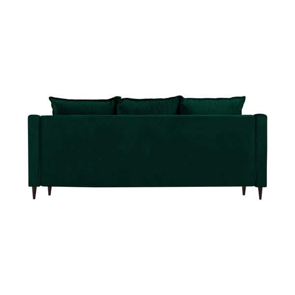 Temno zelena žametna sedežna garnitura s prostorom za shranjevanje Mazzini Sofas Freesia, 215 cm-image-3