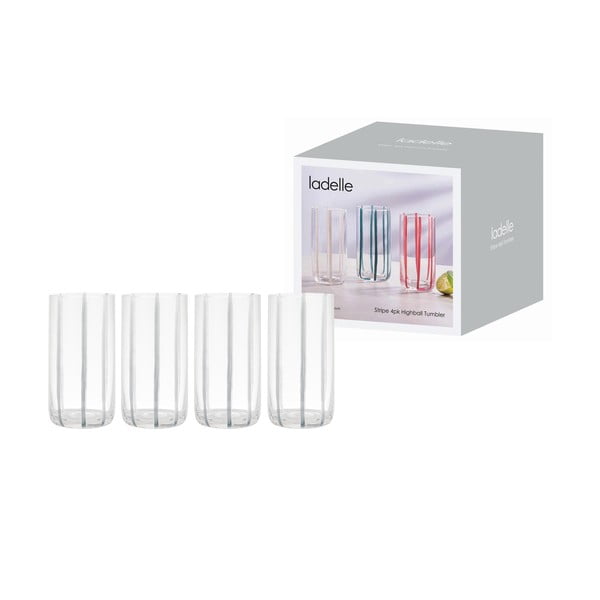 Kozarci v kompletu 4 ks 450 ml Stripe – Ladelle-image-2