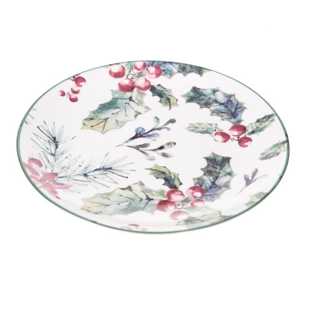 Bel desertni porcelanast krožnik ø 19 cm