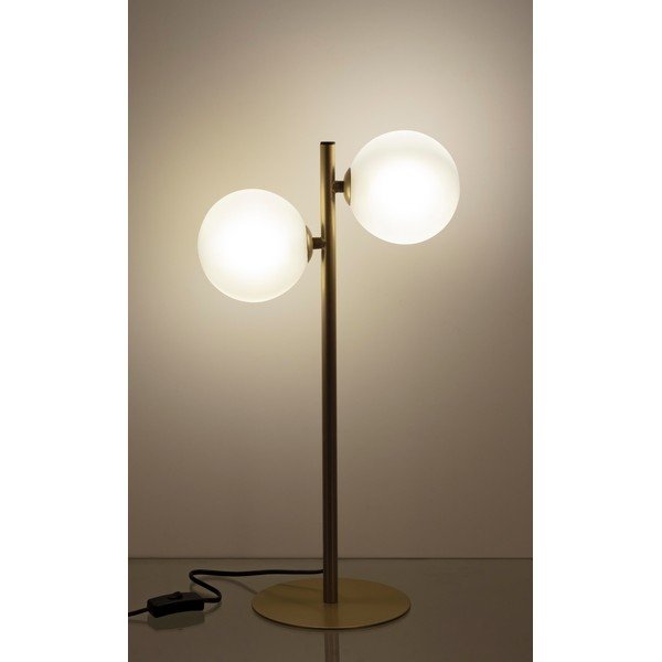 Jeklena namizna svetilka v zlati barvi s steklenim senčilom (višina 54 cm) Balls – Bizzotto-image-1