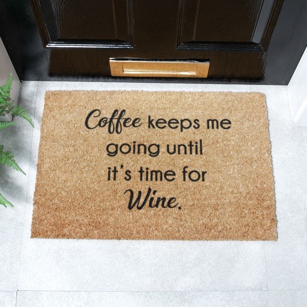 Predpražnik iz kokosovih vlaken 40x60 cm Coffee Keeps Me Going – Artsy Doormats-image-2