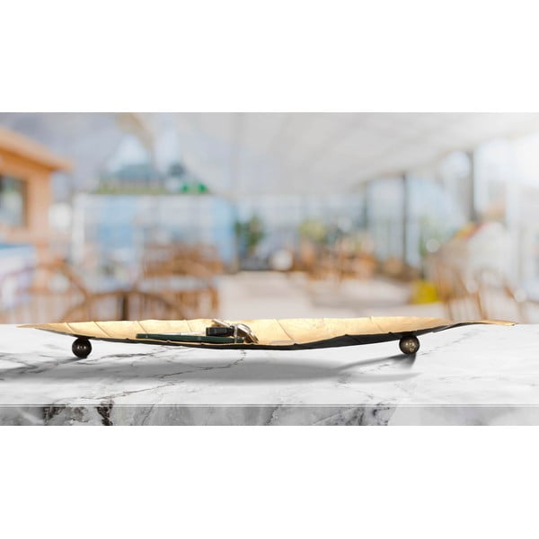 Kovinski dekorativni pladenj 11x38 cm Foglia – Mauro Ferretti-image-1