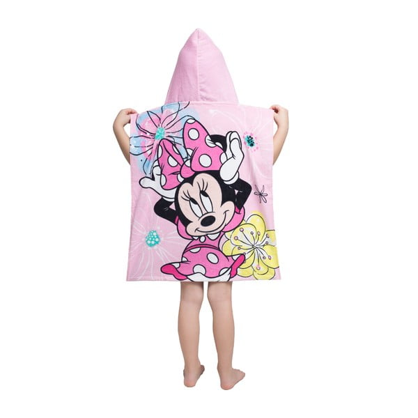 Rožnat otroški kopalni plašč iz frotirja Minnie – Jerry Fabrics-image-2