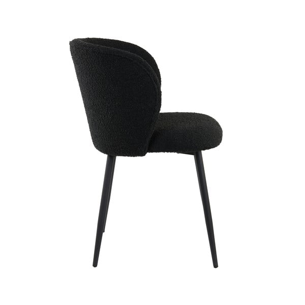 Črn oblazinjen jedilni stol Elyna – Light & Living-image-2