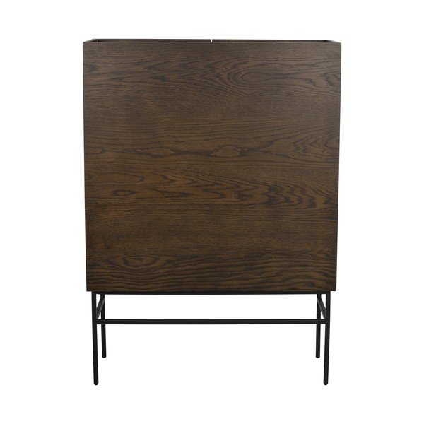 Rjava omarica v hrastovem dekorju 100x140 cm Halifax – Rowico-image-3