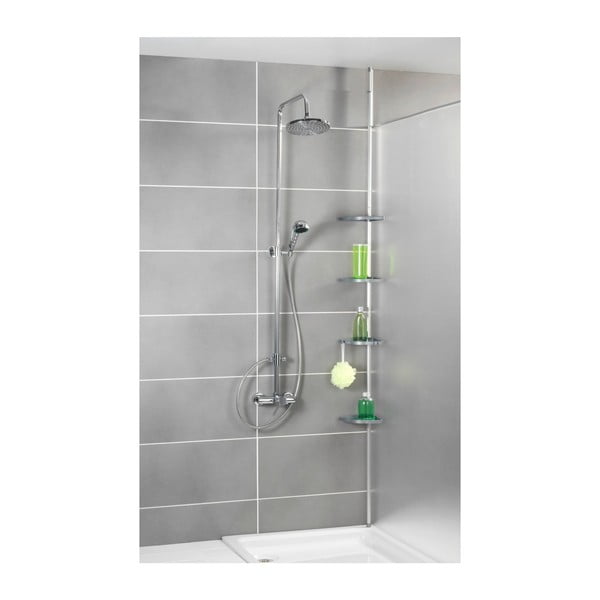 Siva teleskopska stenska polica za kopalnico Wenko Easy-image-1