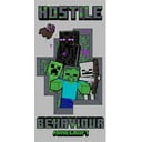 Siva bombažna otroška brisača 70x140 cm Minecraft Hostile Behaviour – Jerry Fabrics