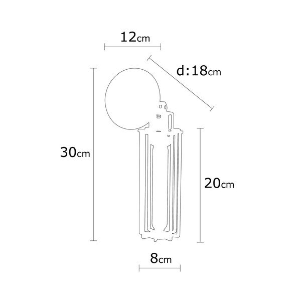 Črna stenska svetilka ø 8 cm Likya – Opviq lights-image-4
