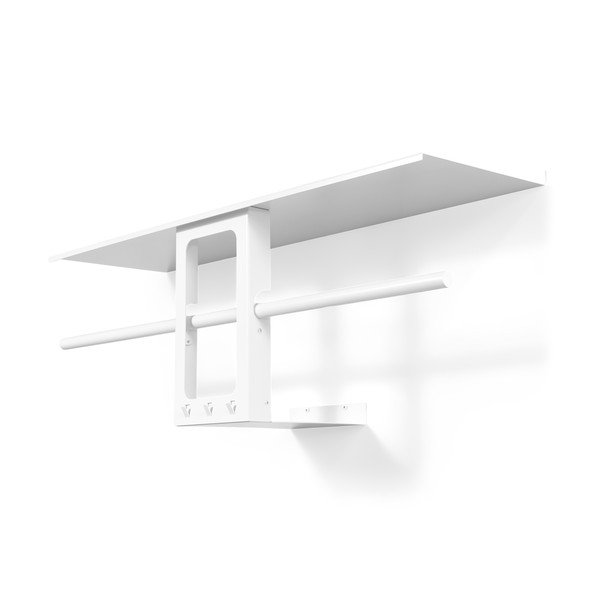 Bel jeklen stenski obešalnik s polico 100 cm Luno Small – Spinder Design