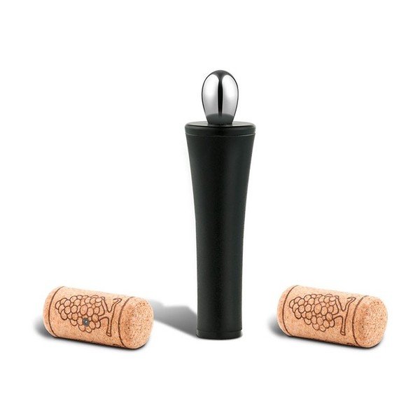 Črn gumijast zamašek za vino Zone Rocks-image-1