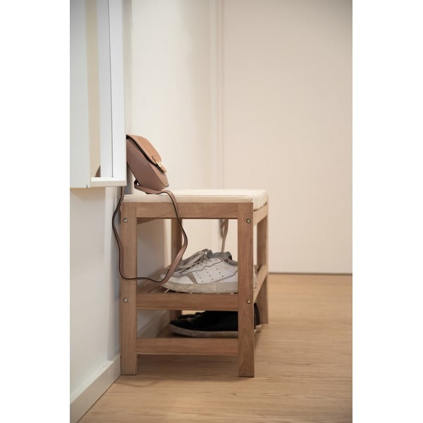 Omarica za čevlje iz masivne akacije s klopjo v naravni barvi Acina – Wenko-image-4