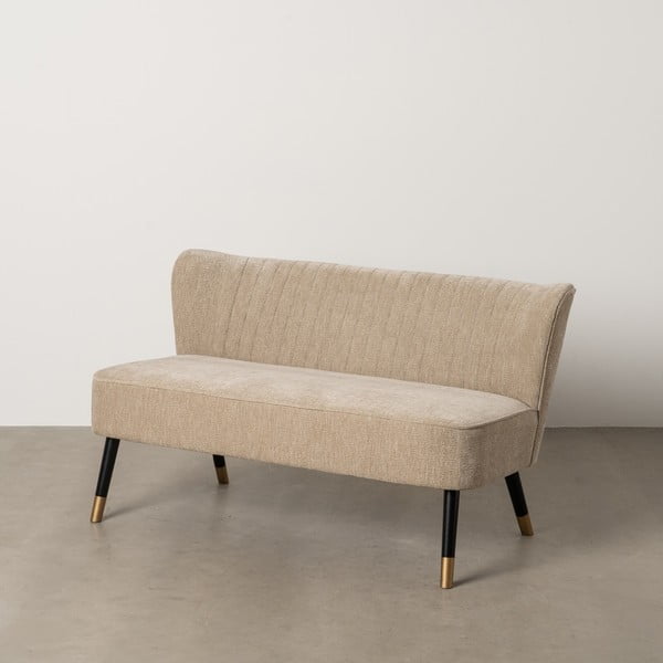 Bež sedežna garnitura iz šenilje 134 cm Glam – Ixia-image-2