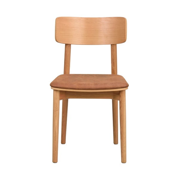 Jedilni stoli iz umetnega usnja v konjak rjavi in naravni barvi v kompletu 2 ks Wolcott – Rowico-image-3