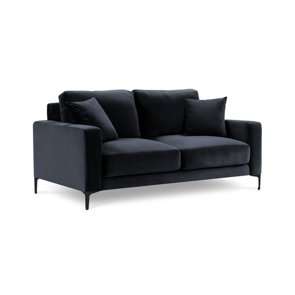 Temno modra žametna zofa Kooko Home Harmony, 158 cm-image-2