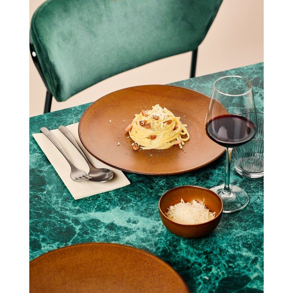 Rjav porcelanast krožnik ø 27 cm Ovio – BonBistro-image-1