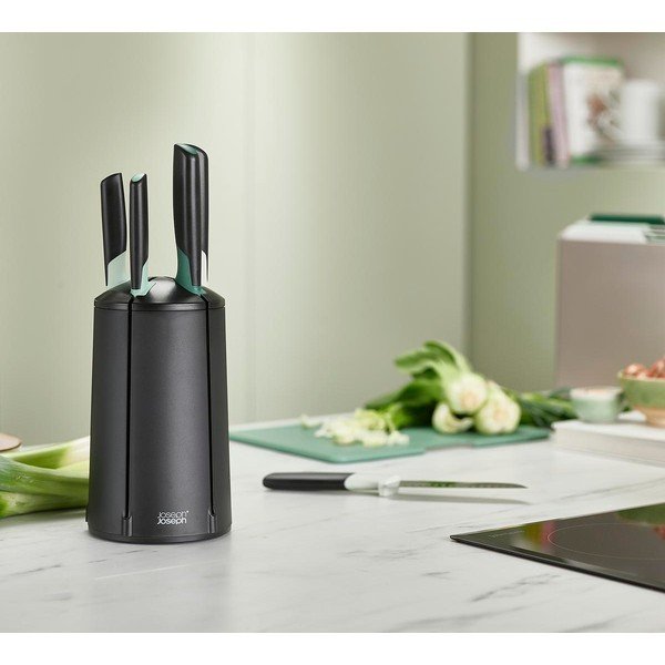 Komplet nožev z vrtljivim stojalom iz nerjavečega jekla 5 ks Elevate – Joseph Joseph-image-1