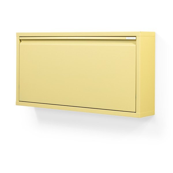Svetlo rumena jeklena preklopna/stenska omarica za čevlje 75x37,5x12,5 cm Billy – Spinder Design