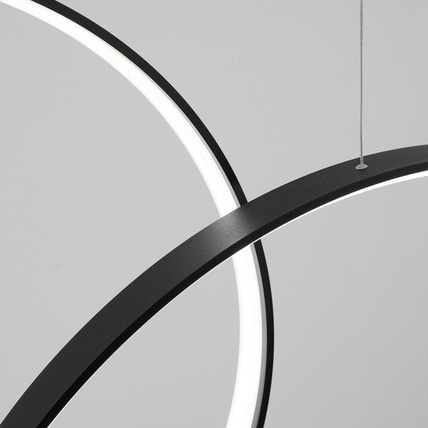 Črna aluminijasta LED viseča svetilka RIO – Thoro-image-4