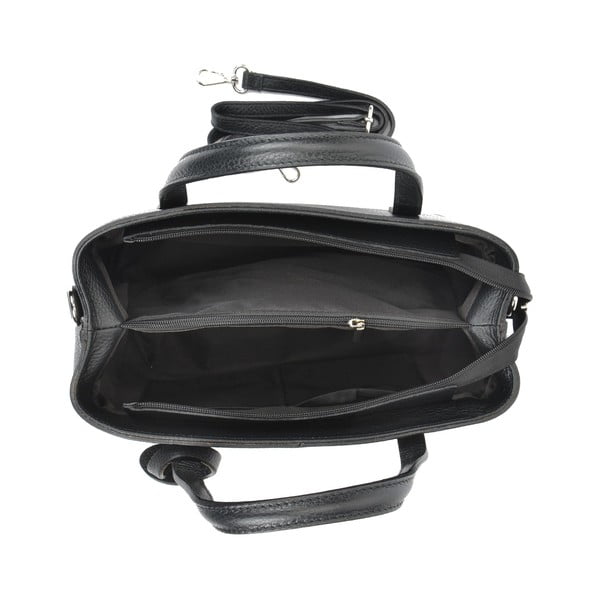 Črna usnjena torbica Sofia Cardoni Lacy-image-3