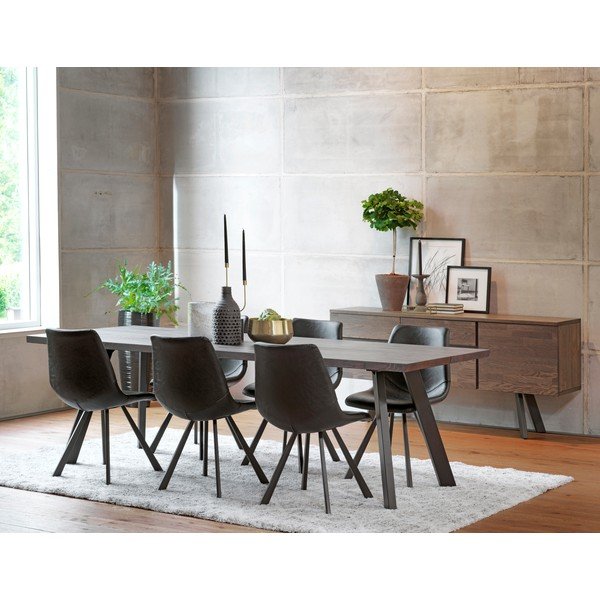 Črn jedilni stol s črnimi nogami Rowico Alpha-image-4