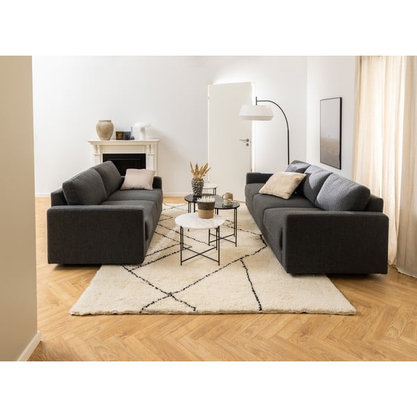 Okrogla stranska mizica z marmorno mizno ploščo ø 52 cm Avila – Actona-image-3