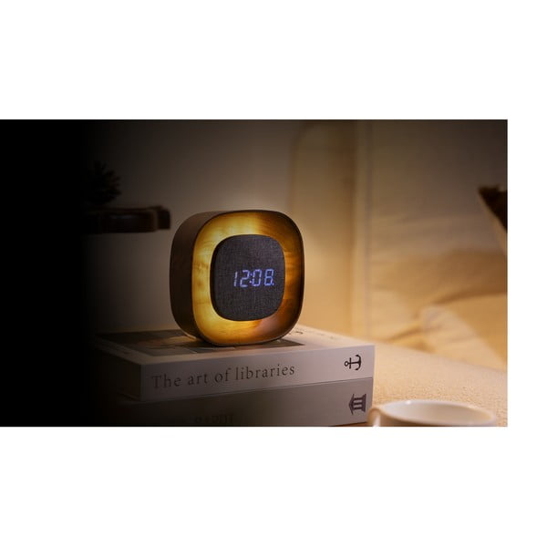 Digitalna budilka Lumos Walnut – Gingko-image-2