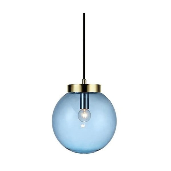 Obesna svetilka v modro-zlatem odtenku Markslöjd Ball Two, ⌀ 22 cm