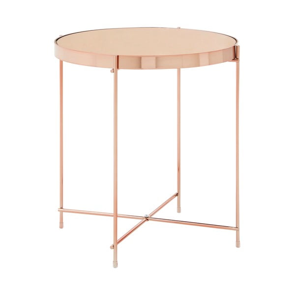 Okrogla stranska mizica s stekleno mizno ploščo ø 43 cm Allure – Premier Housewares-image-1