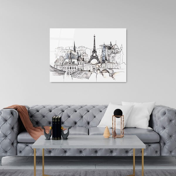 Steklena slika 70x100 cm Paris – Wallity-image-3
