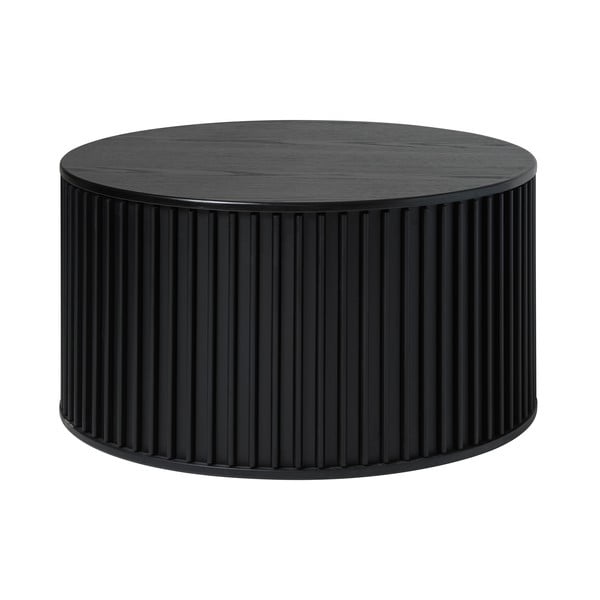 Črna okrogla mizica ø 85 cm Siena – Unique Furniture