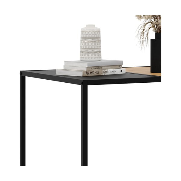 Črna/naravna mizica 60x100 cm Altino – Unique Furniture-image-3