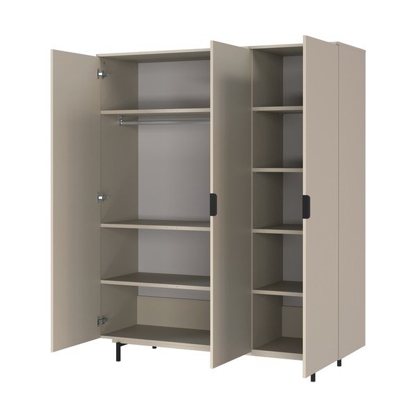 Siva otroška garderobna omara 158x190x54 cm Tomino – Germania-image-3