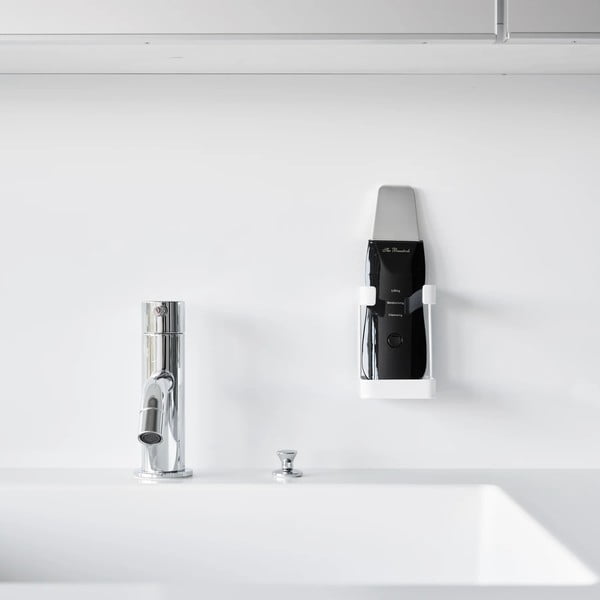 Belo kovinsko držalo za izdelke za nego kože Film Hook – YAMAZAKI-image-2